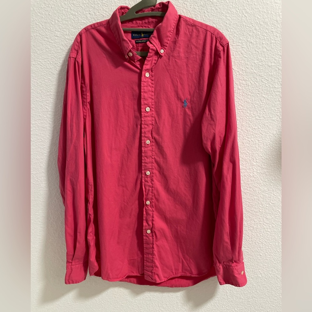 Ralph Lauren Classic coral Pink dress shirt Button-Down Shirt